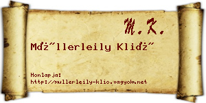 Müllerleily Klió névjegykártya